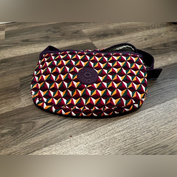Kipling Multicolor belt Bag with Purple Strap travel summer vacation convenient - Picture 15 of 15